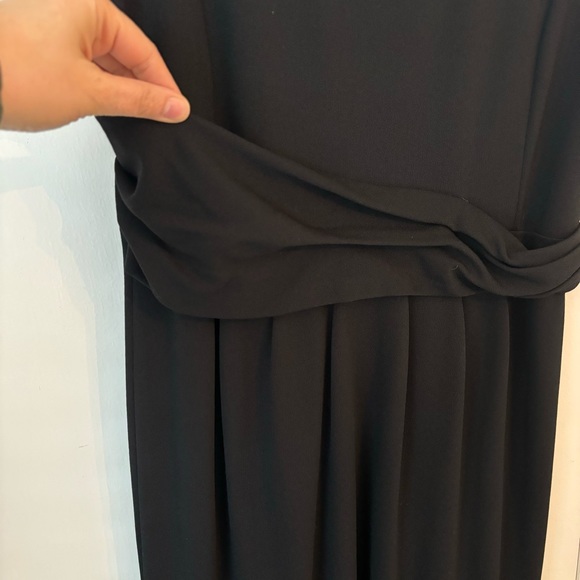 Armani Collezioni | Black Scoop Neck Knee-Length Dress - Size 10 - Picture 11 of 11